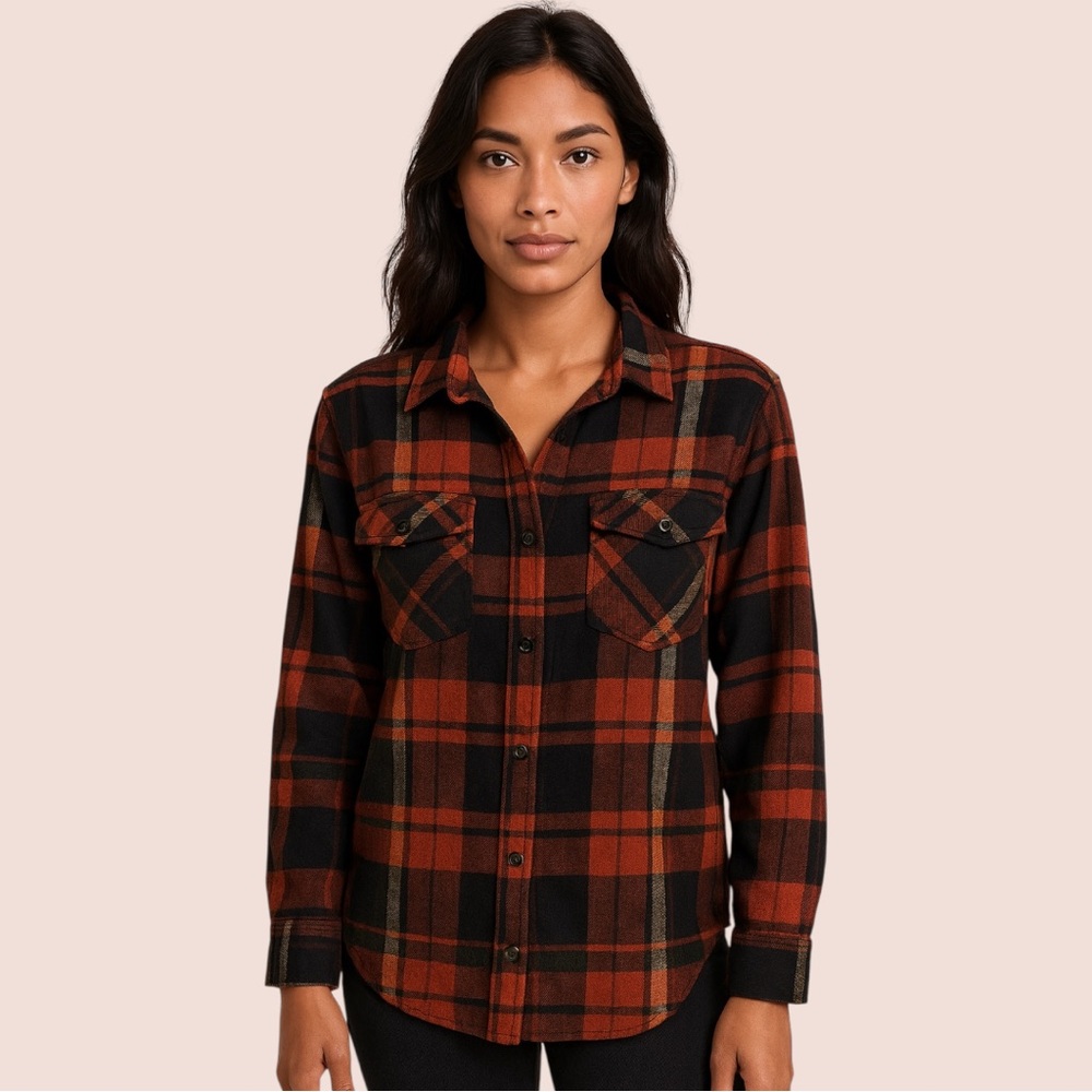 Weekends Everyday Plaid Button Down Shirt – Women’s Size Small